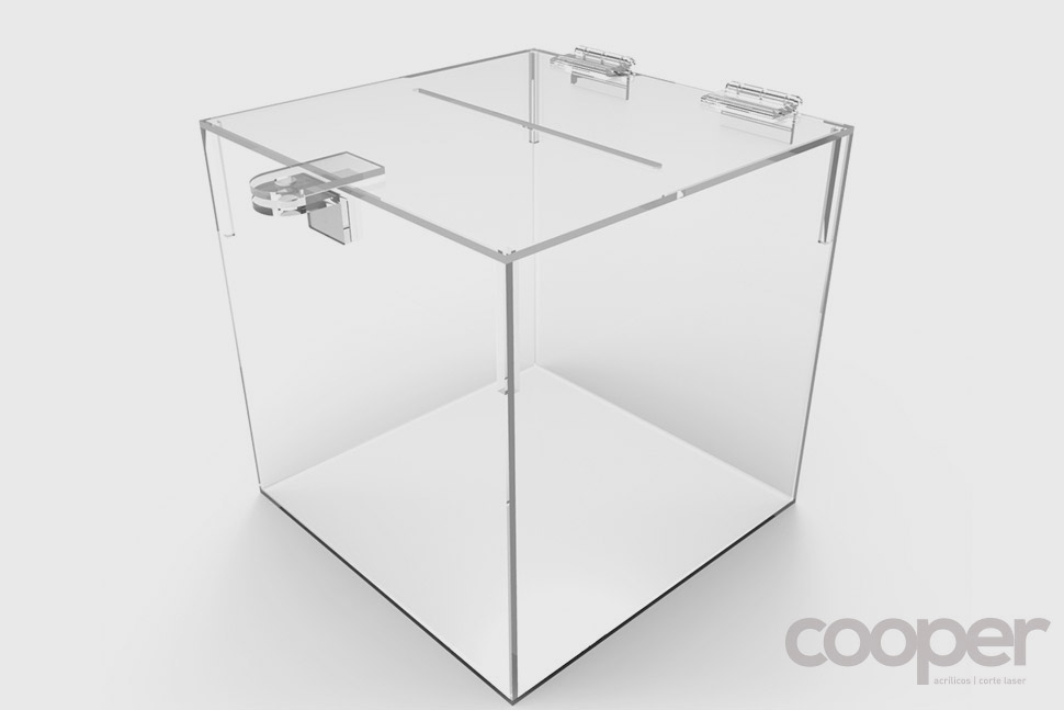 Urna em acrílico 100% virgem