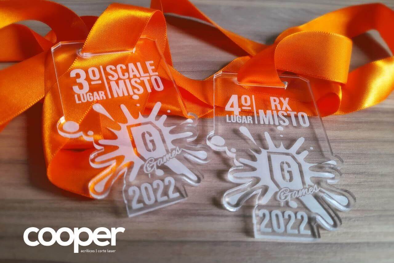 Medalha em acrílico