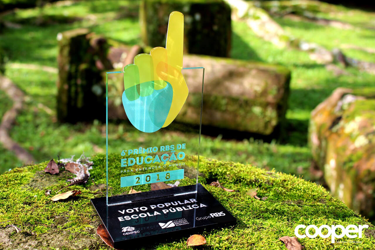 Troféu em acrílico com impressão uv